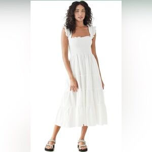 O.p.t. White Sleeveless Cotton Dress